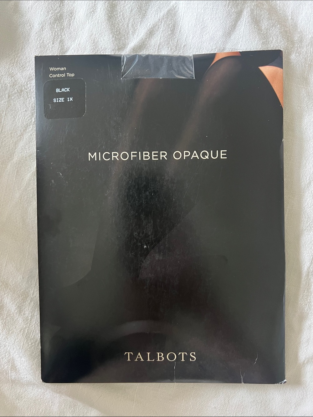 Talbots Microfiber Opaque Control Top Tights – Black – Size 1X – New in Package